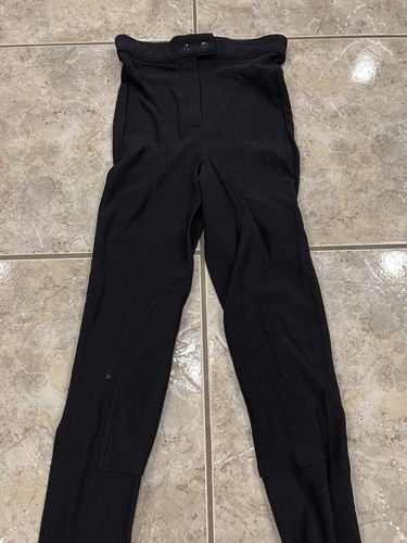 Große schwarze AMERICAN APPAREL High Rise REITHOSE gerippt Reitsport - Bild 4 von 13