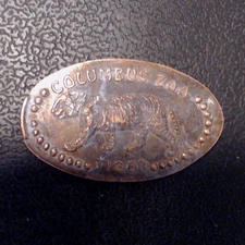 TIGER Columbus Zoo - Press Coin Elongated Penny Souvenir