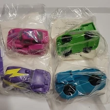 Rare Sealed Carl's Jr. 1994 KEY RACERS, Complete Set  + Paperbag, Happy Star New