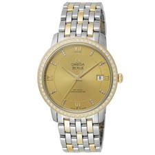 Unused OMEGA De Ville Prestige 424.25.37.20.58.001 Yellow Gold Men Watch in Box