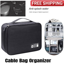 Travel Cable Bag Organizer Charger Storage Electronics USB Case Cord Accessories