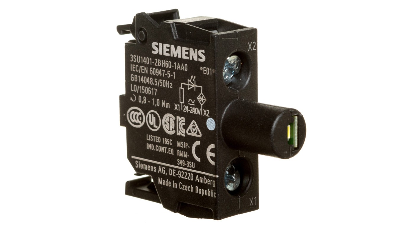 LED Socket Block White 24-240V SIRIUS ACT 3SU1401-2BH60-1A0