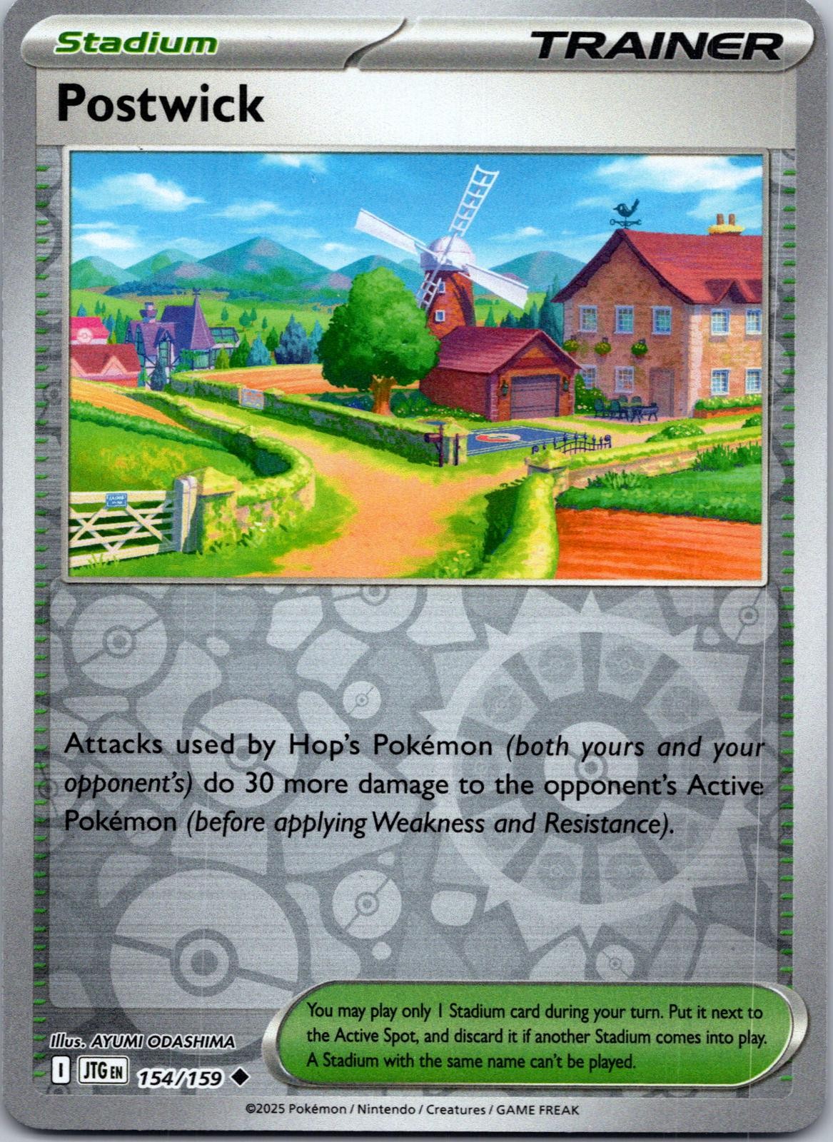 Postwick 154/159 Uncommon Journey Together Pokemon Reverse Holo Near Mint