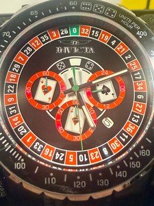 49849 Invicta Aviator Monte Carlo Reloj para Hombre 50mm Esfera Casino Correa de Polímero