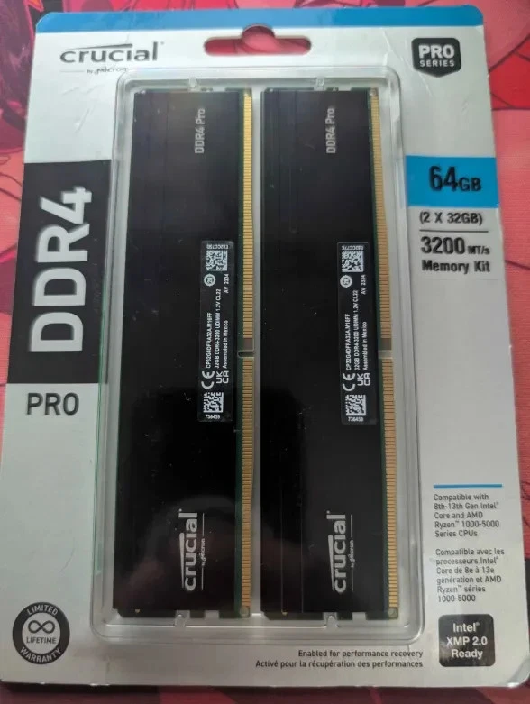 PC4-25600 (DDR4-3200) Bus Speed Computer RAM 32 GB Capacity per