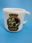 Vtg Showbiz Pizza Place MITZI Mug 1980's Anchor Hocking Milk Glass Advertising