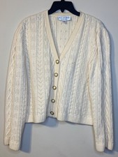ST JOHN COLLECTION BY MARIE GRAY WOMEN'S BEIGE CARDIGAN SIZE 12