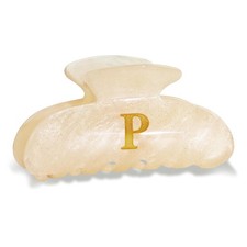 Acrylic Letter "P" Monogram Hair Claw Clip for Women - Large Glitter Hair Access