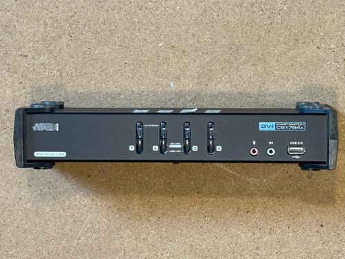 ATEN 4 Port DVI Dual Link with USB KVMP Switch Model CS1784A plus four leads - Picture 4 of 10