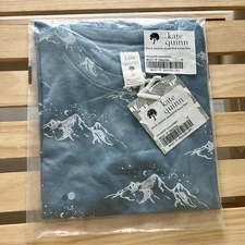 NWT Kate Quinn 4T Short Sleeve Essential Boxy Tee Moonlit Mountain Bamboo PNW