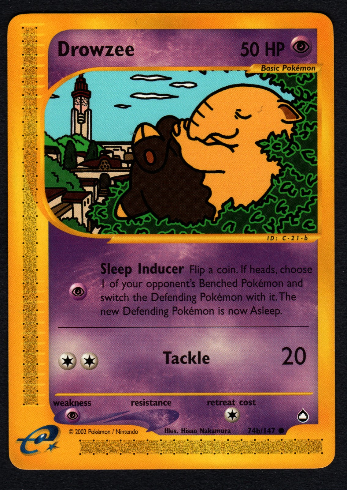 Pokemon Drowzee (74b) Aquapolis #074b/147 NM