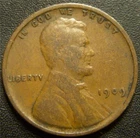 1909-VDB Lincoln Cent - Partial Ear and Some Details Show on the Stalks