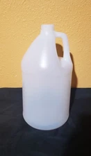 1 Gal. Natural Colored HDPE Plastic Industrial Round Bottle QTY 10