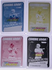 2025 Leaf Vivid Baseball Eduardo Tait Coming Printing Plate 1/1 Set