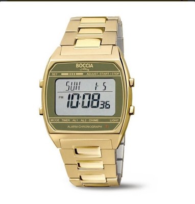Boccia Uhr 3738-09.Digitaluhr.Neue Uhr+Etikett.2 Jahre Garantie ab Kaufdatum