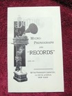 1898 BETTINI MICRO PHONOGRAPH & RECORDS Catalog George W Johnson Cylinder Edison — photo 1