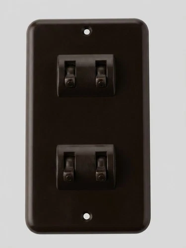 Vintage Crabtree Restored Art Deco Brown Bakelite 2Way  4Gang Light Switch AC