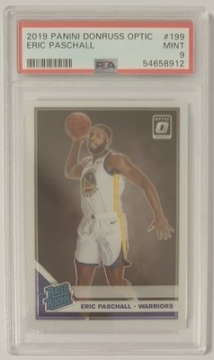 NBA Donruss Optic 2019-20 Card 199 Eric Paschall Rated Rookie PSA 9 MINT