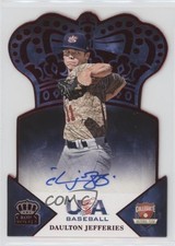 2015 USA Baseball Crown Royale Red Signatures 30/50 Daulton Jefferies Auto a3i