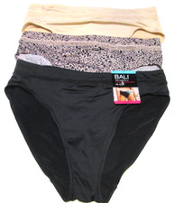 Bali One Smooth U All-Over Smoothing Hi Cut Briefs-3 pk-SZ S-NEW-MULTI-COLOR