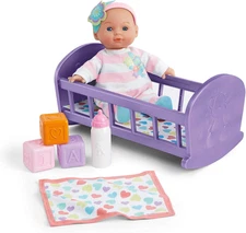 Lullaby Baby Playset - Soft Body Doll and Crib for Children Ages 2+