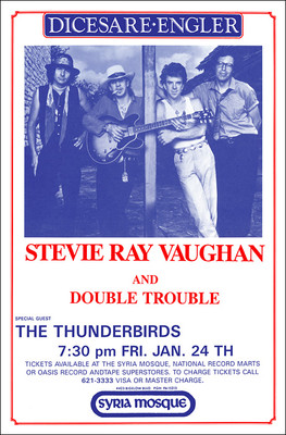 STEVIE RAY VAUGHAN 1986 Pittsburgh PA Concert Poster | eBay
