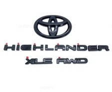 2020-2025 HIGHLANDER AWD XLE BLACKOUT EMBLEM OVERLAY KIT PT948-48202-02 GLOSS
