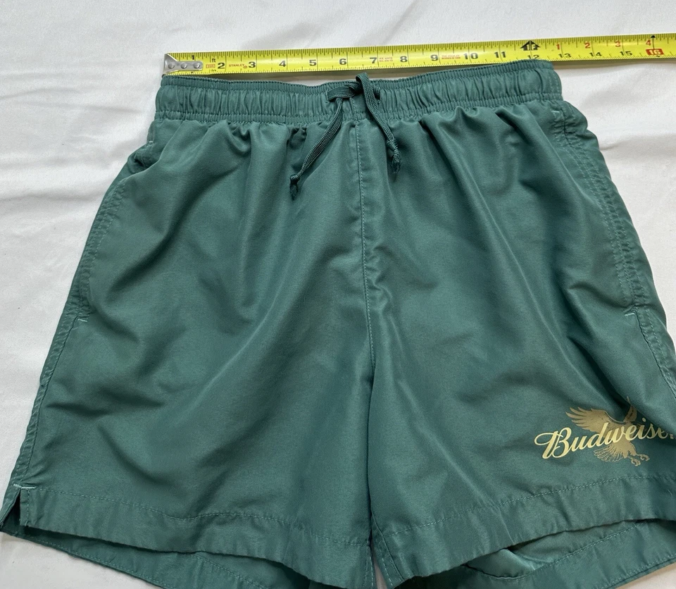Pacsun 百威游泳裤男式 S 码绿色弹性腰啤酒王 — 第 3/4 张图片
