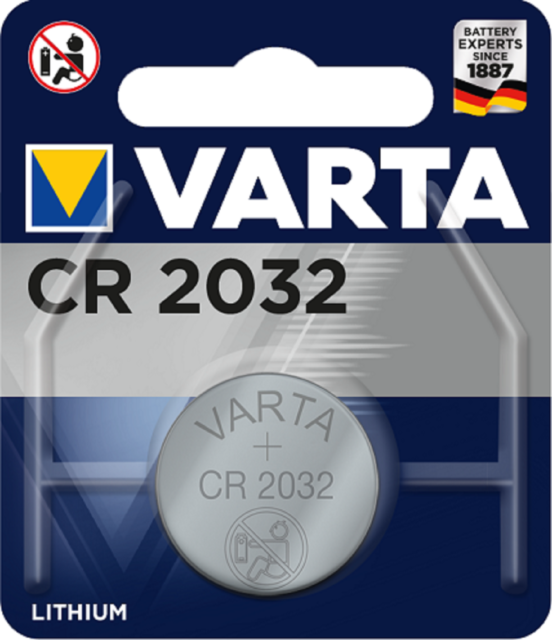 10 x Varta CR 2032 6032 3V Lithium Batterie Knopfzelle 220mAh im 1er Blister