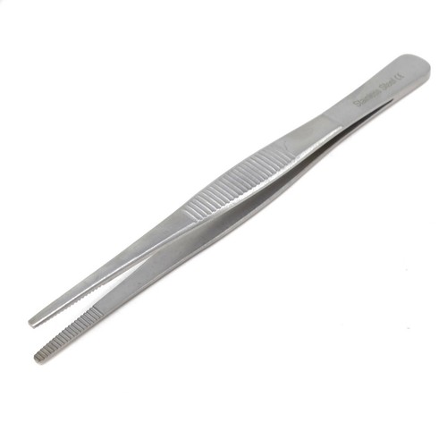 Aquarium Aquatic Life Maintenance Fish Feeding Serrated Tweezers Tank Plants 8" - Picture 4 of 7