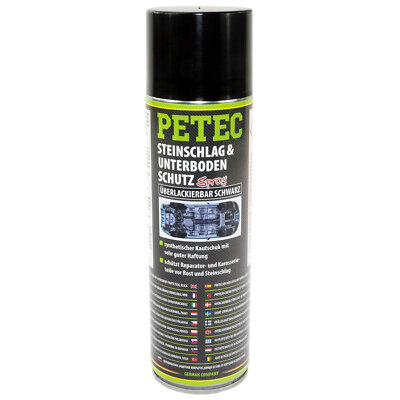 Petec 73250 500 ml Steinschlag und Unterbodenschutz schwarz grau Kautschuk