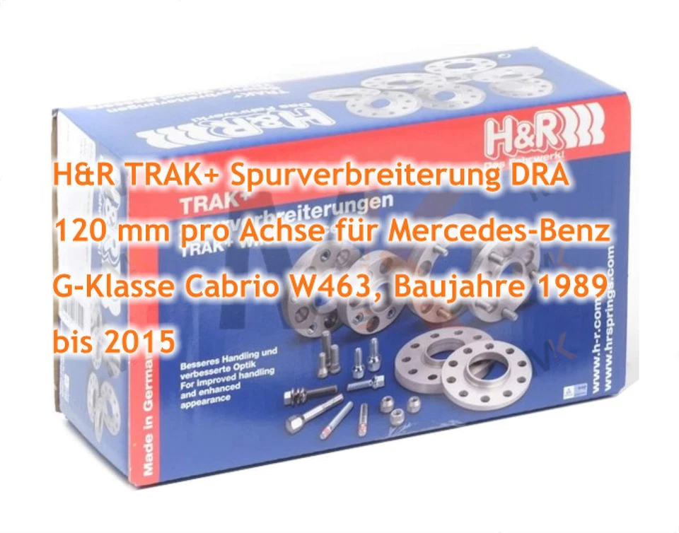 H&R Separadores 120MM/Eje Para Mercedes-Benz Clase G Cabrio W463 1989-2015 - Imagen 3 de 4