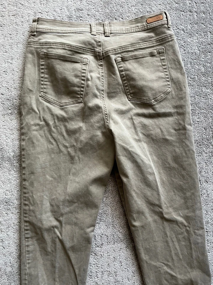 Gloria Vanderbilt Jeans Womens Size 12 Beige Khaki Straight Leg Amanda Dark Wash - Изображение 4 из 4