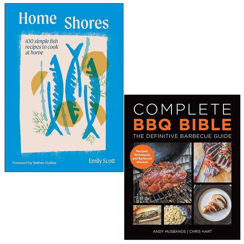 Complete BBQ BIBLE Definitive Barbecue,Home Shores Emily Scott (HB) 2 Books Set