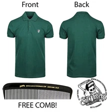 Men's Suavecito Skull Forest Green Polo Shirt (S, M, L, XL, 2XL, 3XL, 4XL)