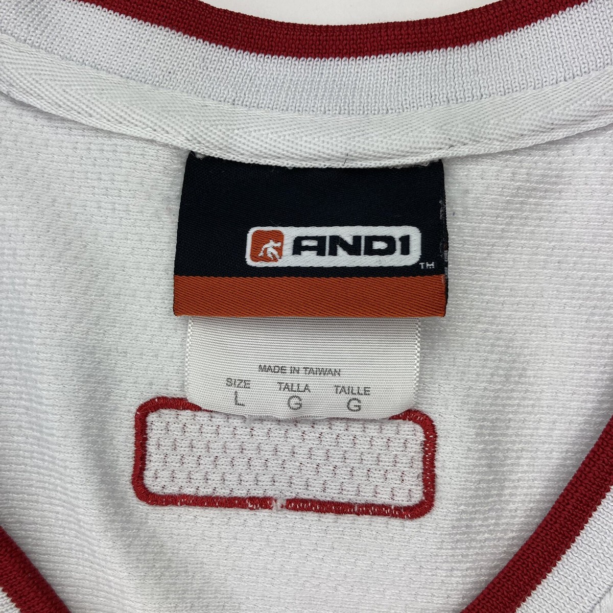 And1 Mixtape Tour 2005 And One Sewn White #1 Size L Jersey And1 Mixtape Tour 2005 And One Sewn White #1 Size L Jersey