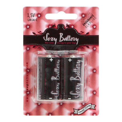 Sexy Battery Xtra Endurance Alkaline Batteries for Adult Toys LR14 C 1.5V 2-pack