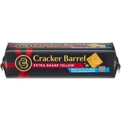 2 pack Cracker Barrel Extra Sharp Yellow Cheddar made with 2% milk