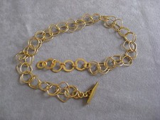 Brass Plate Ready-To-Wear Necklace 14 Inches with 3 Inch Clasp