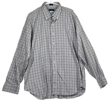 Peter Millar Collection Button Down Shirt Mens 2XL White Flex Finish Plaid