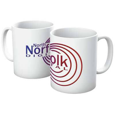 North Norfolk Digital Alan Partridge Radiosender Logo Becher Tasse Kaffee Tee Farben