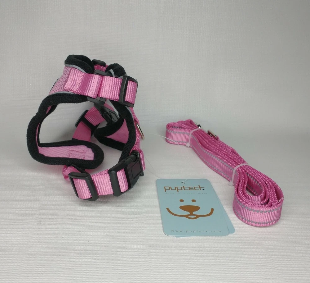 Dog Harness And Leash Lead XS For Extra Small Dogs Pink