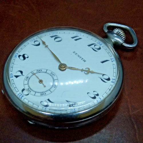 Zenith Taschenuhr Vintage Handaufzug Edelstahl 48mm Gehäuse - Bild 4 von 10