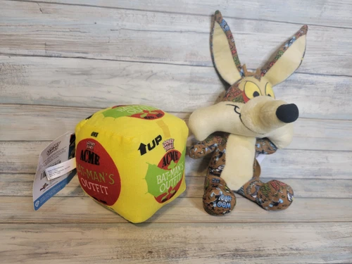 Looney Tunes Sticker Bomb Wile E. Coyote + ACME Batman Outfit Box Plush w/ Tags