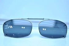 Solar Shield 56 Rec5 Clip on Sunglasses Gunmetal US BLK Lens Polarized 100% UVA