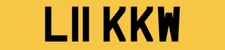 LUKE W NUMBER PLATE PRIVATE REGISTRATION PERSONAL CHERISHED REG L11 KKW