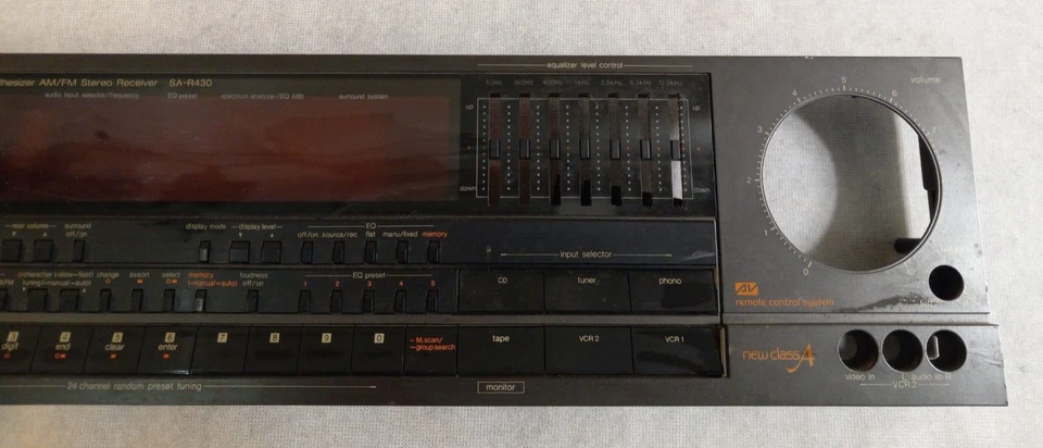 TECHNICS SA-R430 AM/FM Receptor Estéreo PLACA FRONTAL con FUNCIONES CONTROL PLACA PCB Foto 3 de 4