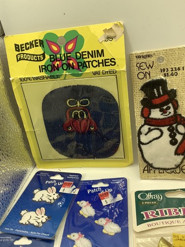 11 MIXED IRON on SEW patches patch lot Appliques VW Beetle Lamb Duck Christmas - Picture 2 of 11
