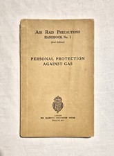 WW2 British ARP Air Raid Precautions Book No1 Personel Protection Against Gas #1