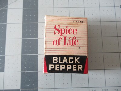 McLaughlin Gormley King Co. 'Spice of Life' Whole Black Pepper Empty Paper Box